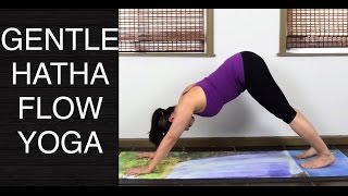 Gentle Hatha Flow Yoga for Beginners  45 Minutes [upl. by Nosreh]