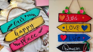 Easy DIY Name Plate From Cardboard  How To Make Nameplate For Home [upl. by Hernando]