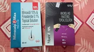 Morr f 10 vs MinscalpF Max Minoxidil with Finasteride [upl. by Cade464]