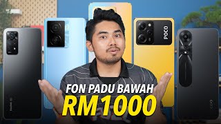 5 Phone Bawah RM1000 Yang PADU Tahun 2023 [upl. by Eiddam751]