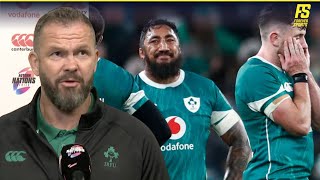 Ireland PostMatch Press Conference vs All Blacks  Andy Farrell amp Caelen Doris [upl. by Kistner]