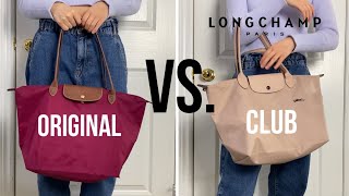 Longchamp Le Pliage Original vsClub ReviewWear amp Tear  Mod ShotsBest Tote for Work Travel School [upl. by Scheers]