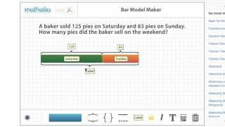 PartWhole Bar Model for Addition [upl. by Aloivaf46]