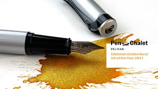 Pelikan Golden Beryl Ink of the Year Fountain Pen Ink Unboxing [upl. by Kirstin]