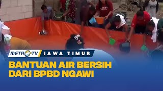 Warga Desa Kenongorejo Dapat Bantuan Air Bersih dari BPBD Ngawi [upl. by Ecerahc]