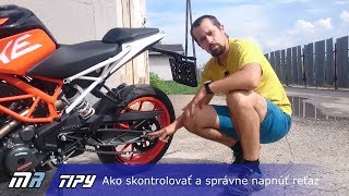 MR Tipy Ako skontrolovať a správne napnúť reťaz na motorke  motoridesk [upl. by Rao]