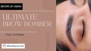 Brow Lamination using InLei Brow Bomber  Tutorial  BROWSBYAMNA [upl. by Aneehsram]