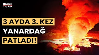 İzlandada 3 ayda 3 yanardağ patlaması meydana geldi [upl. by Yer663]