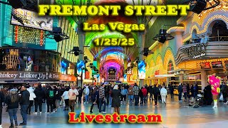 LAS VEGAS LIVE Saturday Night on FREMONT STREET January 2025 [upl. by Aimat]