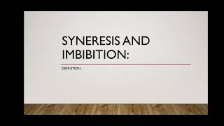 syneresis and imbibitiondefinitionpropertieseasy notesexam preparation [upl. by Wakerly]