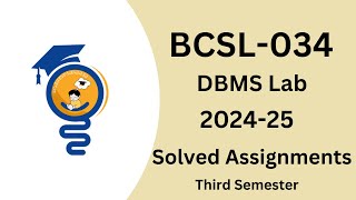 BCSL034 solved assignments  202425  ignou assignments  bca 3 sem [upl. by Anaele716]