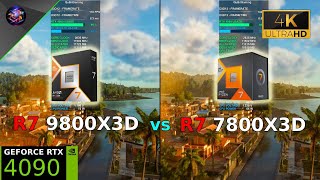 Ryzen 7 9800X3D vs Ryzen 7 7800X3D 4K DLSSFSR Performance Mode Test in 13 Games  RTX 4090 [upl. by Felicidad]