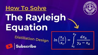 Master The Rayleigh Equation Differential Balance  Distillation Design [upl. by Abbott]