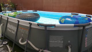 Bestway Oval Power Steel Pool Review [upl. by Eveiveneg]