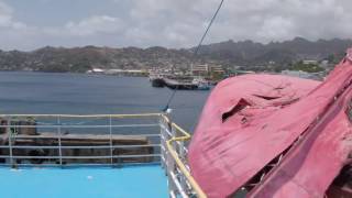 MV Guidance Ferry Departs Kingstown St Vincent En Route to Canouan Island Grenadines [upl. by Hochman20]