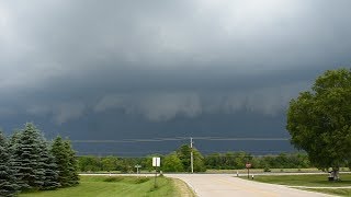 Very Intense Severe Thunderstorm  Damaging Squall Line in West Bend WI  62719 [upl. by Genisia]