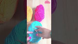 DIY Mini Pom Poms with Yarn and Fork Easy Fun Yarn Craft Idea Shorts [upl. by Seth139]