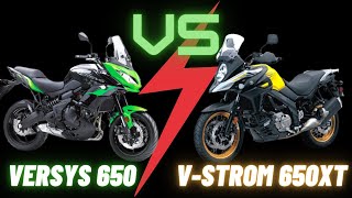 Kawasaki Versys 650 Vs Suzuki VStrom 650XT  650CC Adventure Bike Shootout [upl. by Ennybor]