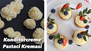 Konditorcreme Grundrezept  Puddingcreme für Torten Cupcakes Gebäck und Desserts  Pastaci Kremasi [upl. by Orabel]