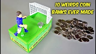 10 Weird Coin Banks Ever Made [upl. by Dnalon]