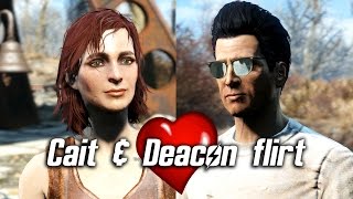 Fallout 4  Cait amp Deacon flirt [upl. by Mera532]