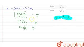 If sqrt1cosA1cosAxy then the value of tan A is [upl. by Yeleen]