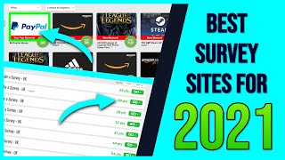 What are the BEST Survey Sites to Make the MOST MONEY in 2021 [upl. by Enomrej]