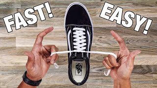 How To Tie Shoe Lace In 1 SECOND Easy Tutorial [upl. by Aehsal]