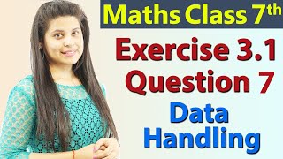 Q 7 Ex 31  Data Handling  Chapter 3  Maths Class 7th  NCERT [upl. by Ardnuaek191]