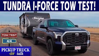 Towing with 2022 Toyota Tundra Limited iForce TwinTurbo V6 Tow Test 44 [upl. by Adnuhsar757]