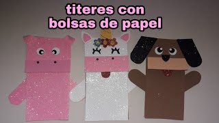 Titeres con bolsas de papel [upl. by Epolulot]