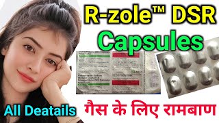 Rzole DSR capsule Use in HindiRebeprazole sodium Enteric Coatedand Domperidone Sr Capsules Use [upl. by Analaj]