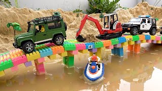 Construction vehicle rescue police car toys collection video [upl. by Adnara]