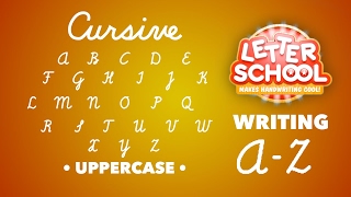 Learn Cursive Handwriting with Cursive Writing LetterSchool  UPPERCASE ABC  English Alphabet [upl. by Thorn]