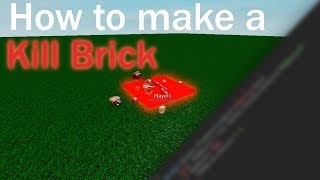 How to make a kill brick in Roblox Studio [upl. by Cummings]