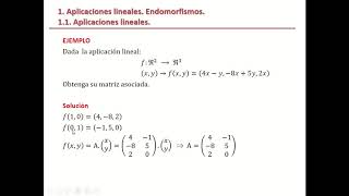 Aplicación Lineales y Endomorfismo en Rn [upl. by Lerraj]