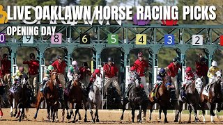 Live Oaklawn Horse Racing Picks  Opening Day [upl. by Sinaj]