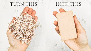 No heat rebatch soap  Recycling old soap scraps into new soap easily [upl. by Ieso]