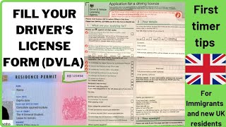 APPLY FOR UK DRIVERS LICENSE PLUS DETAILED STEP BY STEP PROCESS TO FILL DRIVERS LICENSE FORM [upl. by Frum324]