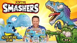 Zuru Smashers Ice Age Ice Rex TRex Dino Series 3 amp Smash Eggs Adventure Fun Toy review [upl. by Noryk]