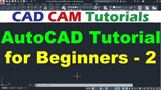 AutoCAD Tutorial for Beginners  2 [upl. by Pulcheria]