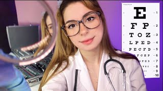 ASMR Eye Exam Lens 1 OR 2 TEST Realistic Medical Roleplay 👓 Glasses Fitting Orbital Light Exam [upl. by Emelun]