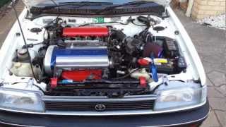 AE94 Toyota Corolla 4AGE 20V Silvertop  Engine clicking sound [upl. by Dworman]