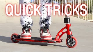 LEARNING QUICK EASY SCOOTER TRICKS [upl. by Attenaj517]