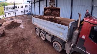 Liebherr  Bagger  Hallen Neubau  Fundamentaushub Füllbeton  Cabview  GoPro Hero  Hallenbau [upl. by Ocirrej]