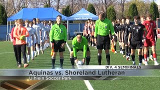 D4 State Semis Aquinas eliminated 10 by Shoreland Lutheran [upl. by Ahseid]