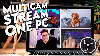 EASY Multiple Webcam Livestream From One PC In OBS Studio [upl. by Ettenirt]