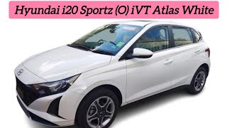 Hyundai i20 Sportz O iVT Atlas White Review  i20 sportz hyundai ravitechampmech [upl. by Ahsirkal]