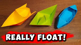 How To Make 5 EASY Paper Boats That FLOAT  Origami [upl. by Adien]