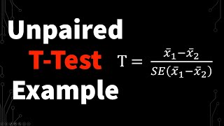 Unpaired T Test Example  Unpaired Student TTest Example [upl. by Etnovert]